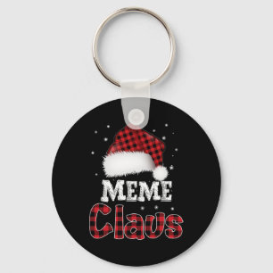 Porte-clés Mème Claus Noël Red Plaid Pajama Family Match