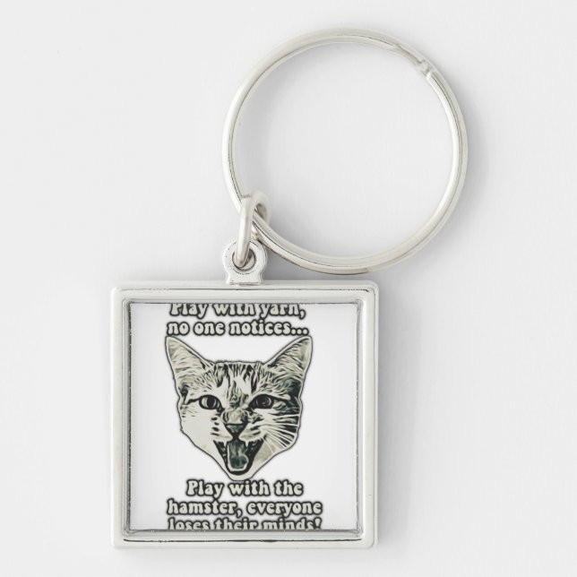 Porte-clés Mème de chat amusant pour les personnes et les amo (Devant)