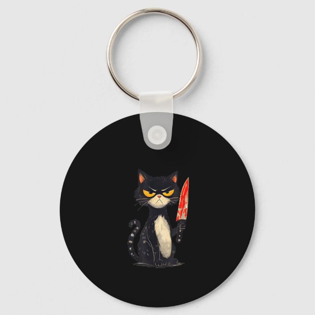 Porte-clés Mème de chat drôle Je nécessite des collations Des (Recto)