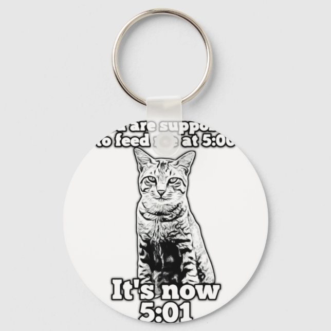 Porte-clés Mème de chat en colère pour les propriétaires de c (Recto)