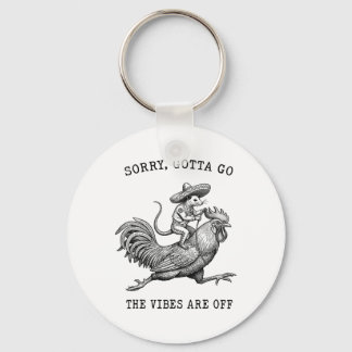 Porte-clés Mème de l'opossum montant un poulet Désolé Vibes A