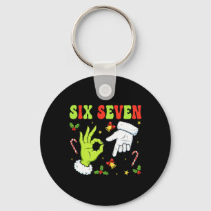Porte-clés Mème de Noël Six Sept tendance 67 Xmas drôle Ch