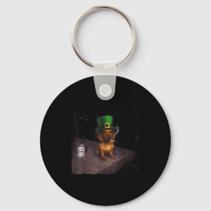Porte-clés Mème drôle de dachshund fumant mème de chien gen z