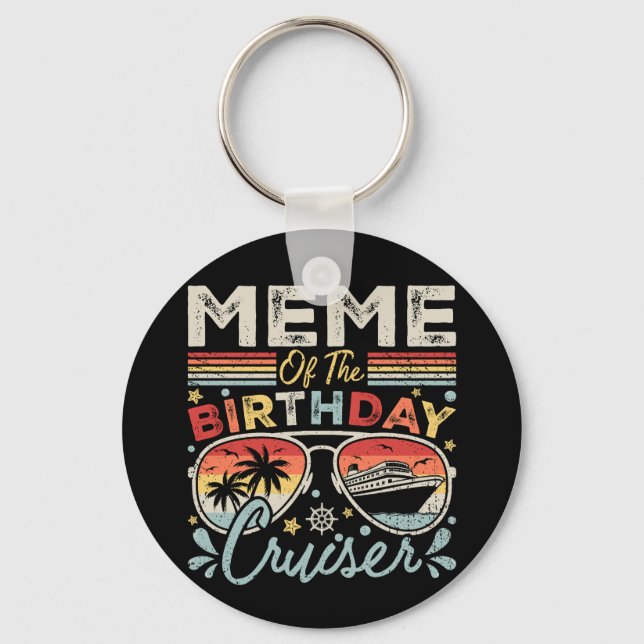 Porte-clés Mème du Cercle de Vacances de Cruiser Anniversaire (Recto)