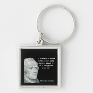 Porte-clés Meme humide d'Alexander Hamilton - porte - clé