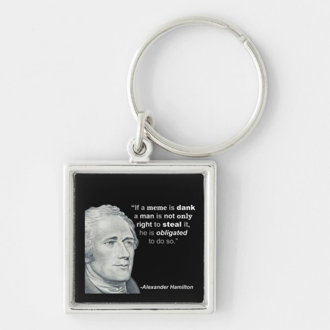 Porte-clés Meme humide d'Alexander Hamilton - porte - clé (Devant)