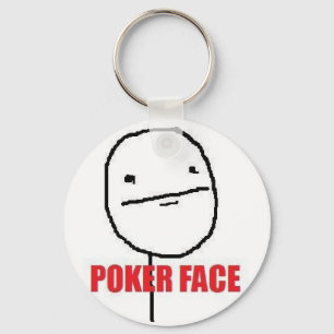 Porte-clés Mème visage poker