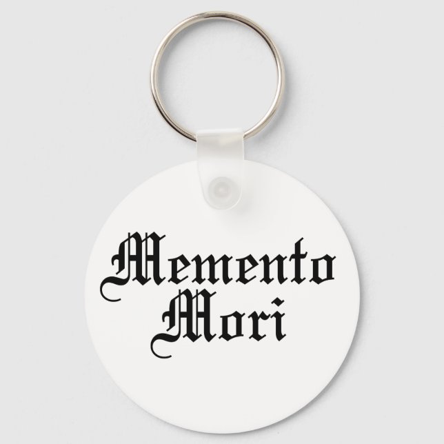 Porte-clés Memento Mori - Phrase latine (Recto)