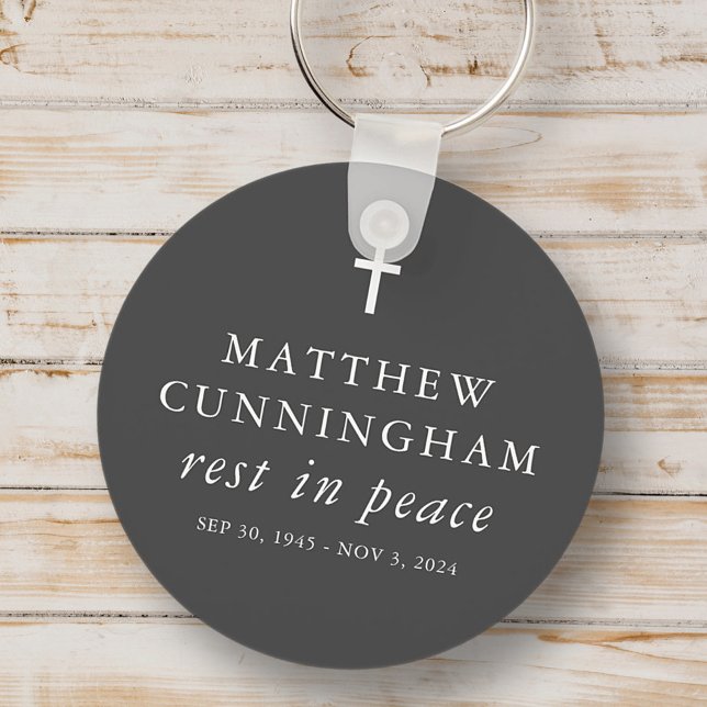 Porte-clés Mémorial funéraire Repos en paix Moderne Simple Cr (Créateur téléchargé)