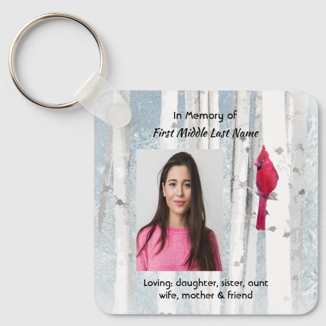 Porte-clés  Memorial Keepsake Cardinal Bird (Recto)