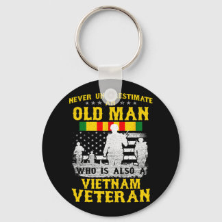 Porte-clés Men Papa Grand-père Vietnam Vintage Shirt Men
