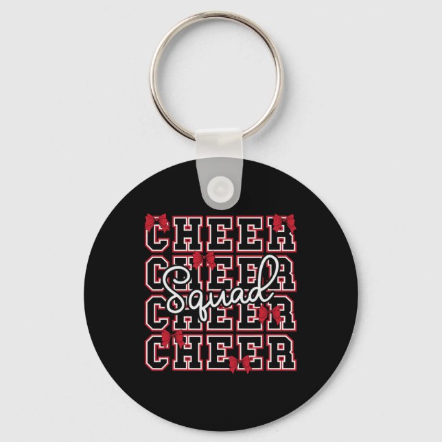Porte-clés Meneuse de claque de sport scolaire Cheerleading R (Recto)