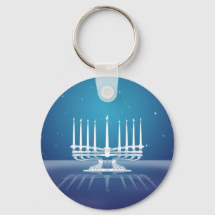 Porte-clés Menorah illuminé par les étoiles II