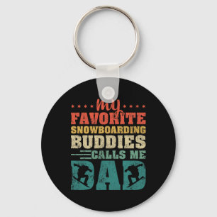 Porte-clés Mens My Favori Snowboard Buddies Me Appelle Papa