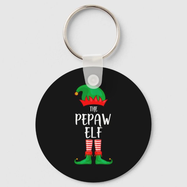 Porte-clés Mens Pepaw Elf Christmas Party Matching Family Gro (Recto)