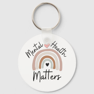 Porte-clés Mental Health Matters - Brown Rainbow