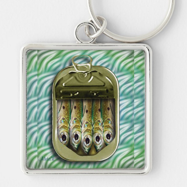 Porte-clés Mer de sardines @ (Devant)