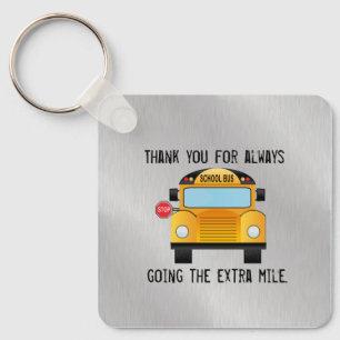 Porte-clés Merci, chauffeur de bus scolaire
