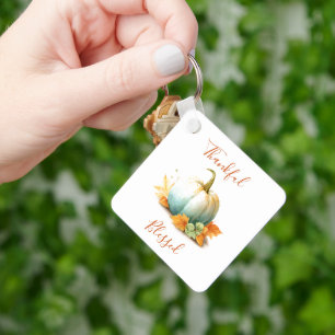 Porte-clés Merci et béni Porte - clé Citrouille de Thanksgivi
