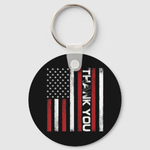 Porte-clés Merci Memorial Day Retro American Flag Salon