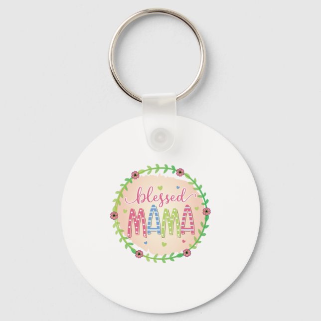 Porte-clés Mère Cadeau Béni Mère (Recto)