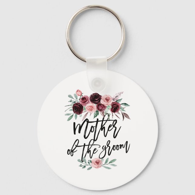Porte-clés Mère de conception de fleurs de mariage de douche  (Recto)