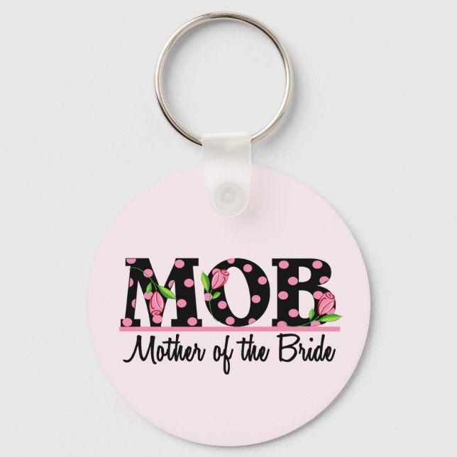 Porte-clés Mère de la mariée (MOD) Tulip Lettering (Recto)