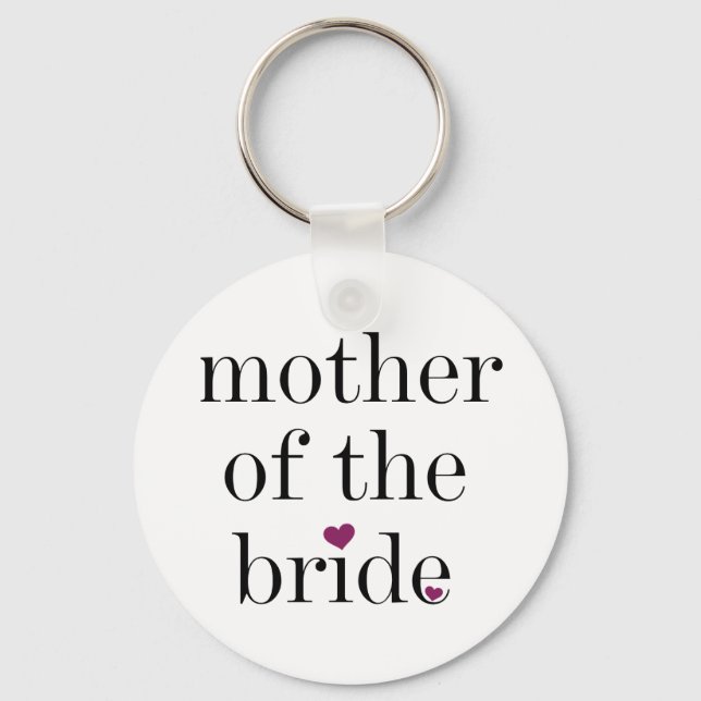 Porte-clés Mère du Porte - clé de mariée en texte noir (Recto)