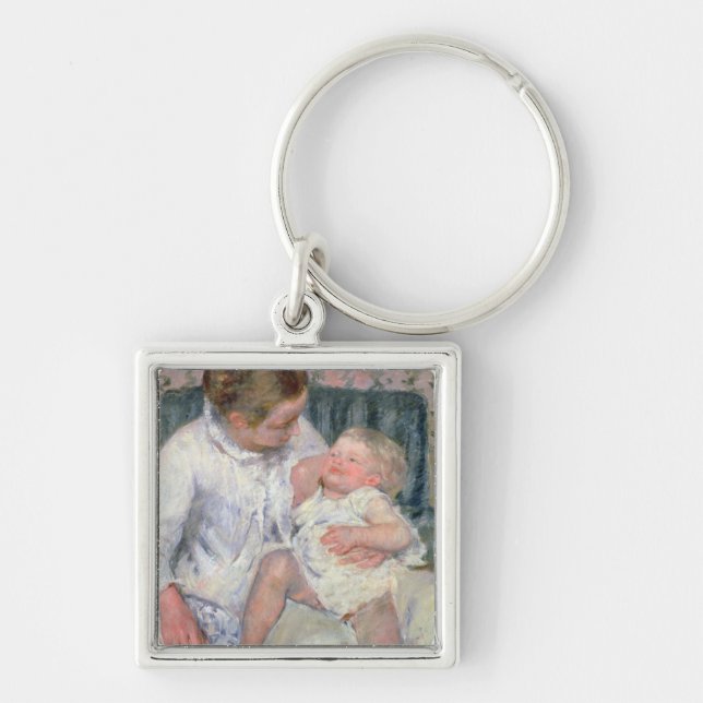 Porte-clés Mère environ pour laver son enfant somnolent, 1880 (Devant)