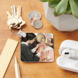 Porte-clés Mère et enfant vintage par Jessie Willcox Smith