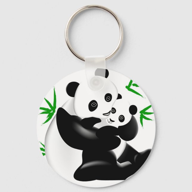 Porte-clés Mère Panda et Porte - clé Baby Panda (Recto)