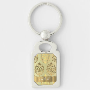 Porte-clés Mère personnalisée damas d'or