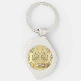 Porte-clés Mère personnalisée damas d'or