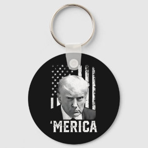 Porte-clés Merica Trump 4 juillet heureux Trump Drapeau améri