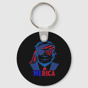 Porte-clés Merica Trump 4 juillet heureux Trump Drapeau améri