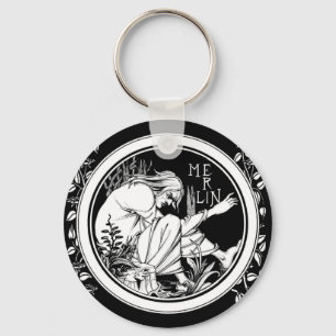 Porte-clés Merlin imaginaire Art Nouveau