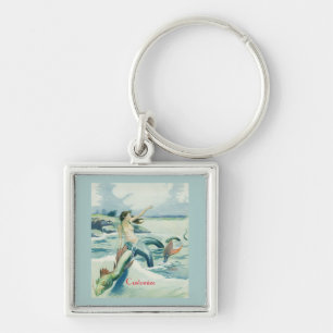 Porte-clés Mermaid Riding Serpent de mer Thunder_Cove