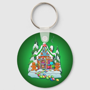 Porte-clés MERRY CHRISTMAS GINGERBREAD HOUSE par SHARON SHARP