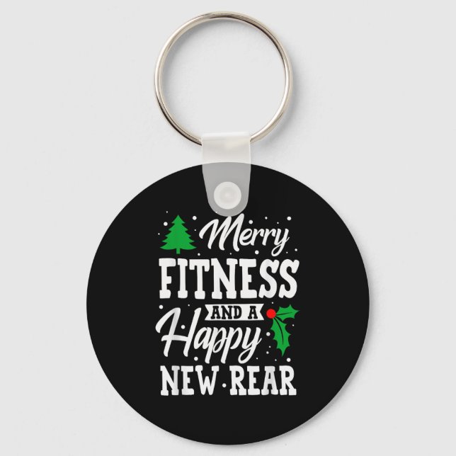 Porte-clés Merry Fitness Happy New Rear Workout Christmas  (Recto)