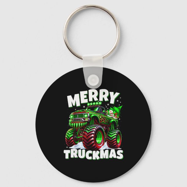 Porte-clés Merry Truckmas Truck Kids &amp; Boys Christmas  (Recto)