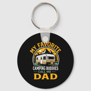 Porte-clés Mes copains de camping préférés m'appellent Papa F
