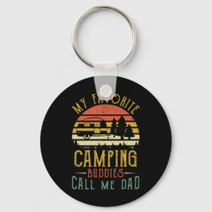 Porte-clés Mes copains de camping préférés m'appellent Papa V