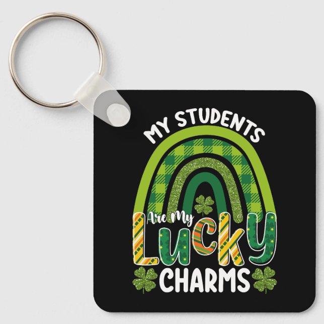 Porte-clés Mes étudiants sont mes charmes chanceux St Patrick (Recto)