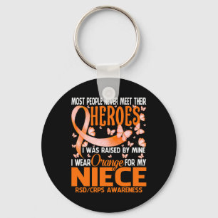 Porte-clés Mes Héros Je Porte Orange Pour Ma Nièce Rsd Crans