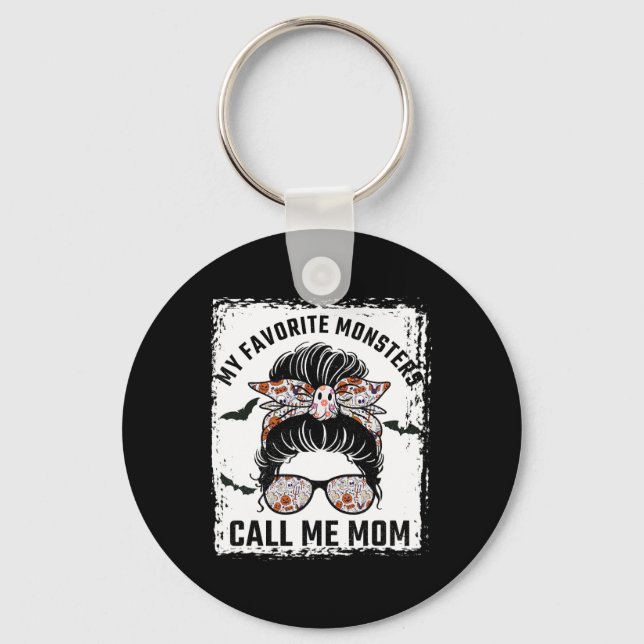 Porte-clés Mes monstres préférés Appelez-Moi Maman Messy Bun  (Recto)