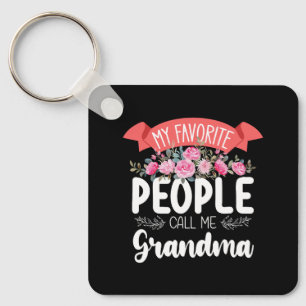 Porte-clés Mes personnes préférées m'appellent grand-mère pou