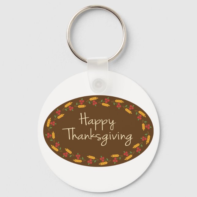 Porte-clés Message bon thanksgiving (Recto)