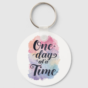 Porte-clés Message de motivation à l'aquarelle douce