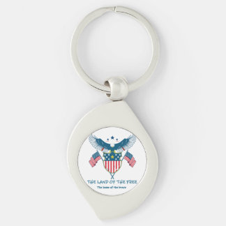Porte-clés métallique Aigle Terre de liberté