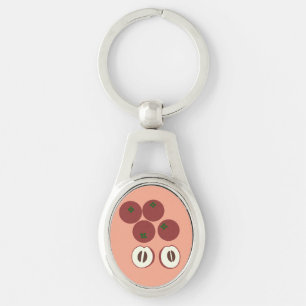 Porte-clés métallique en forme de pomme velvet